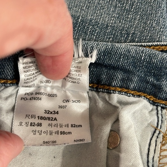 Signature by Levi Strauss Mens S51 Straight Jeans Blue Medium Wash Stretch 32x34 - Picture 8 of 10